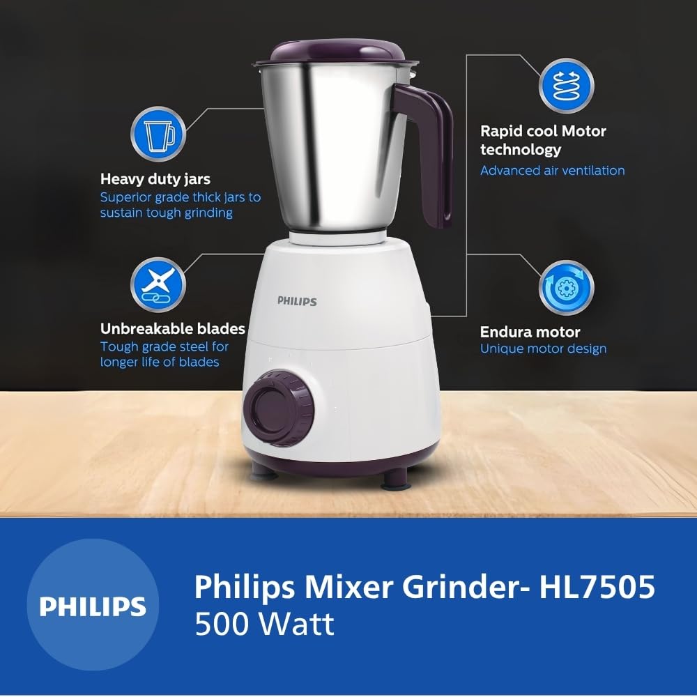 PHILIPS HL7505 500W Mixer Grinder